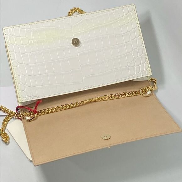 Alexander McQueen Small Skull Croc-Embossed Shoulder Bag - Picture 6 of 12